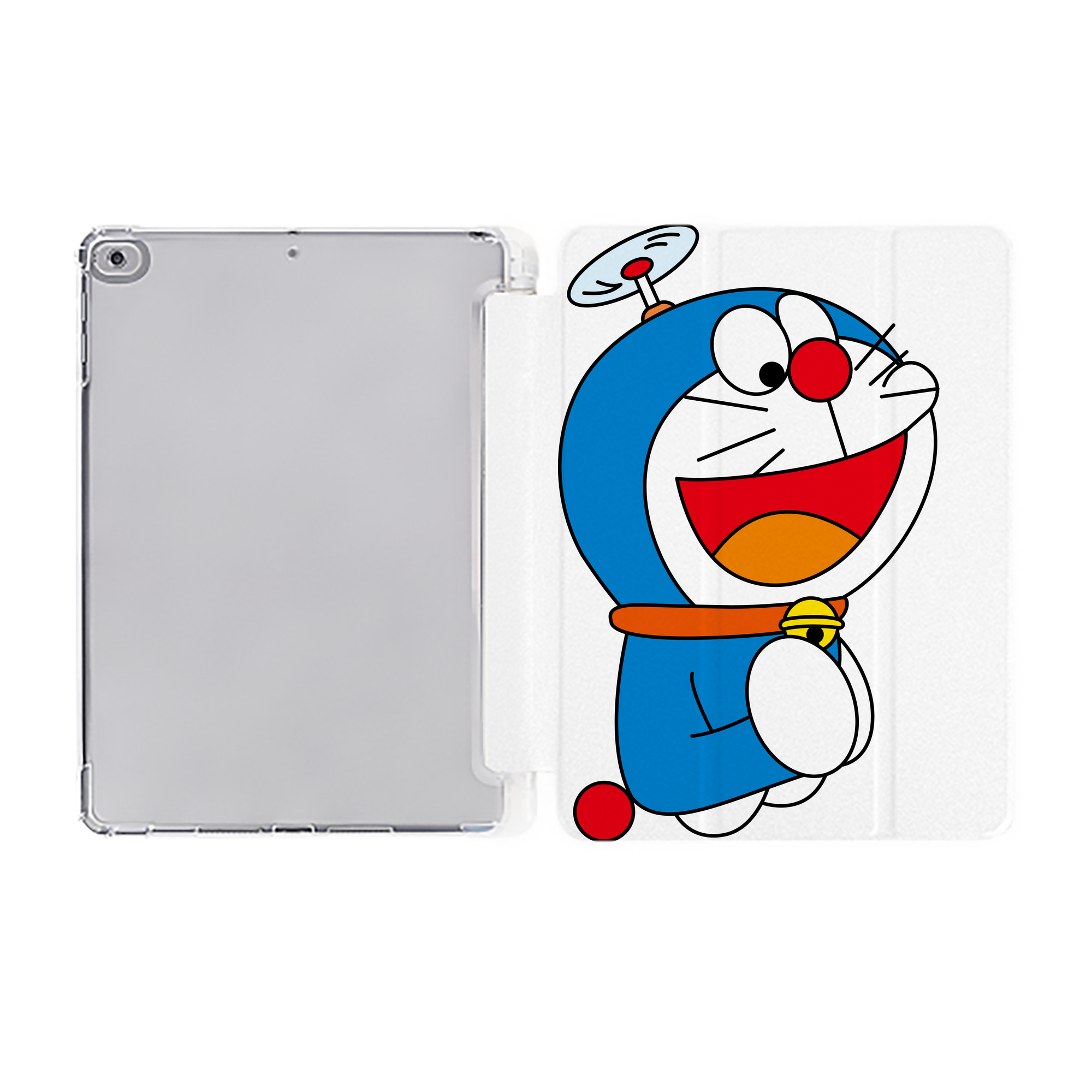 （画像用） ドラえもん Doraemon IPad ケース ペン収納付き 三つ折りスタンド PUレザー×シリコン 対応機種9.5/10.5/10.9インチ